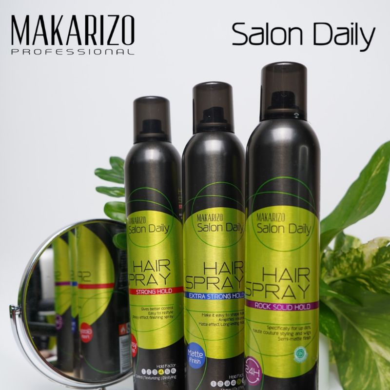 MAKARIZO HAIR SPRAY STRONG HOLD - ROCK SOLID - EXTRA STRONG HOLD 376mL