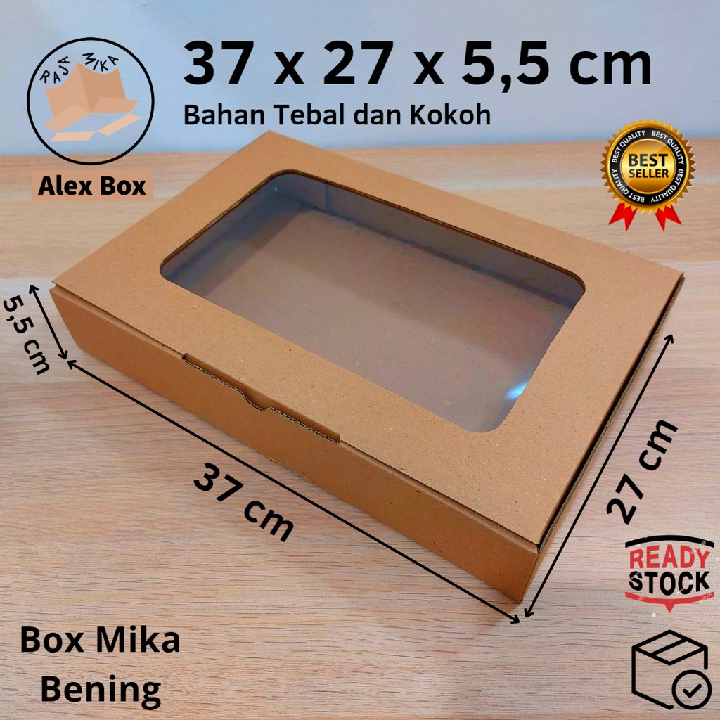 

Kardus Mika 37 x 27 x 5,5 cm... model diecut, untuk kue hampers dll