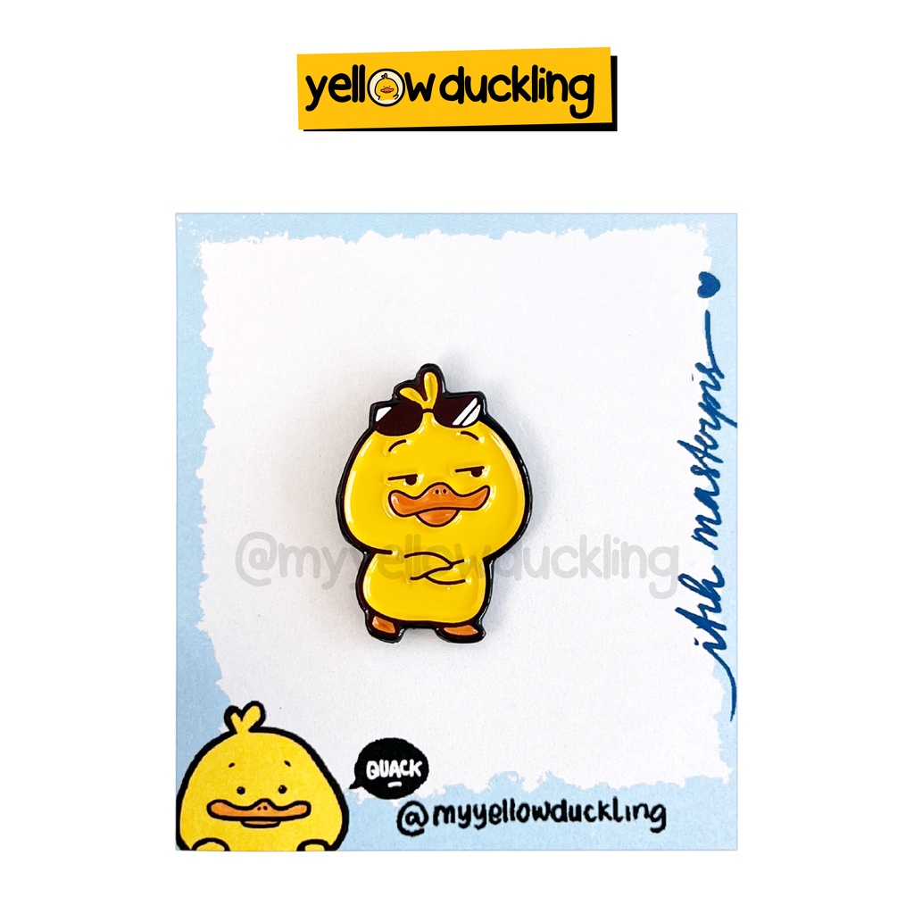 ENAMEL PIN - ITIK SINIS - YELLOW DUCKLING MR. ITIK - BROOCH / PIN ENAMEL ALLOY - KAWAII MERCHANDISE 