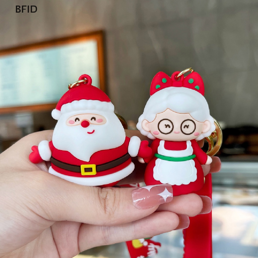 [BFID] Santa Gantungan Kunci Kartun Claus Key Fob Lucu Pohon Xmas Gantungan Kunci Untuk Dekorasi Natal Ponsel Ransel Dompet Hadiah Nikmat Pesta [ID]