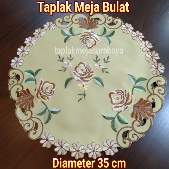 *****] Taplak Meja Bundar Bulat Kecil Diameter 35 cm - Taplak Nakas Bulat