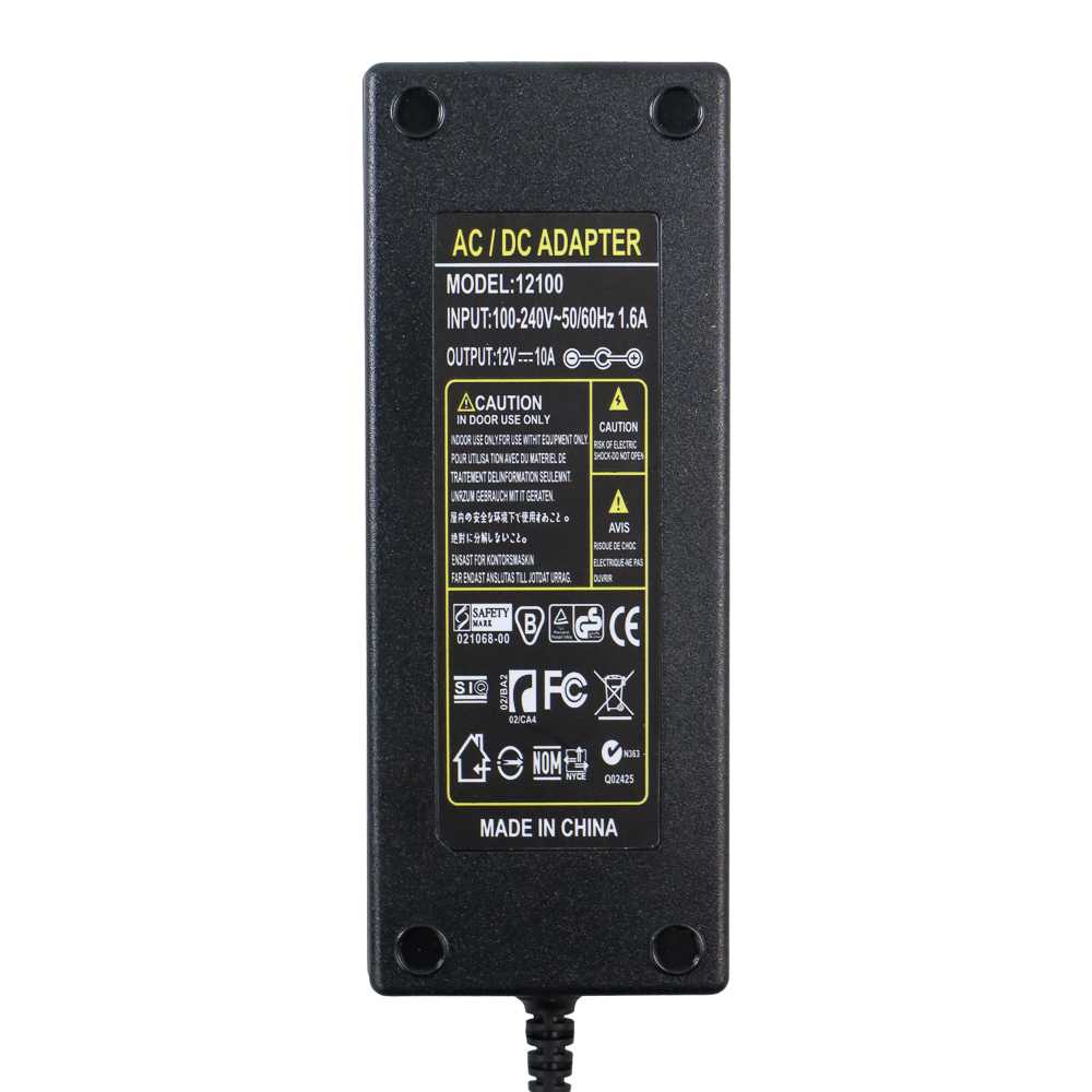 Adaptor AC to DC Converter Cigarette Port 12V 10A 120W