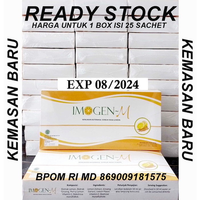 

IMOGEN M isi 15 sachet LEMON & GINSENG KOREA ORIGINAL | UTK STAMINA