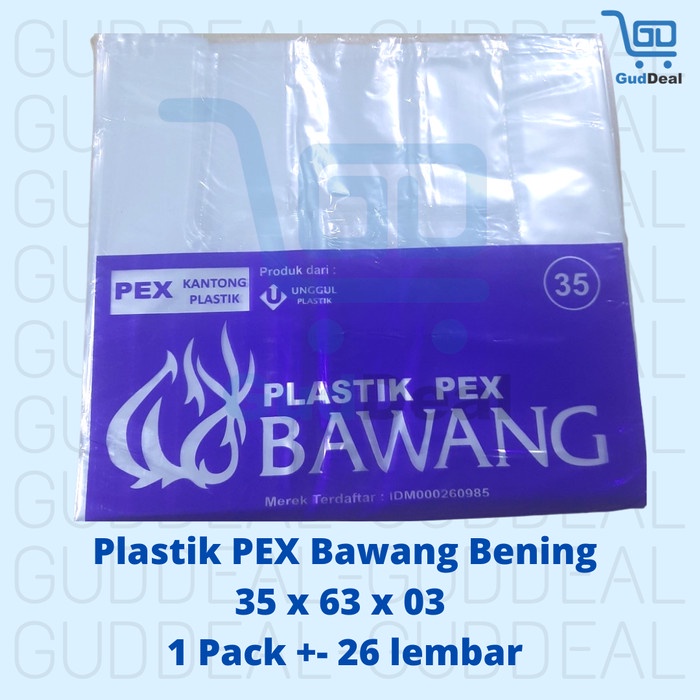 >*>*>*>*] HD PEX Bawang 35 x 63 / Kresek Plastik Bening