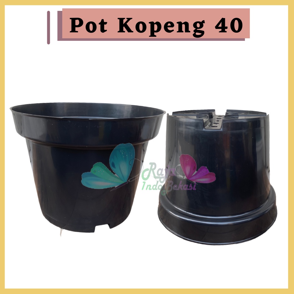 Pot Kopeng 40 Hitam Putih Coklat Besar Jumbo Plastik Ukuran 40cm 50cm 70 cm 100cm Pot Putih Besar Jumbo