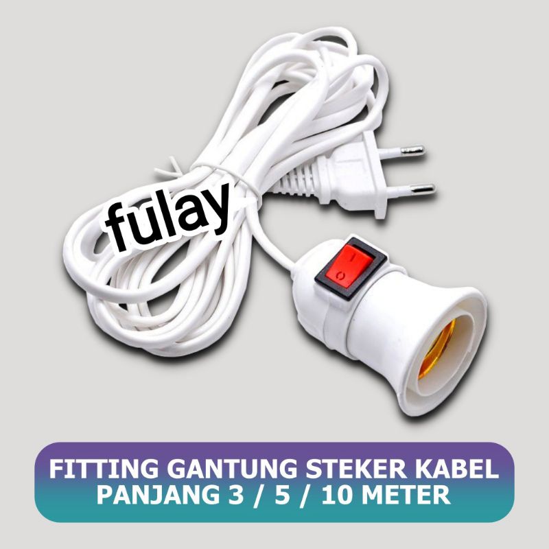 fitting gantung siap pakai 3meter/5meter/fitting gantung kabel/  kabel fitting