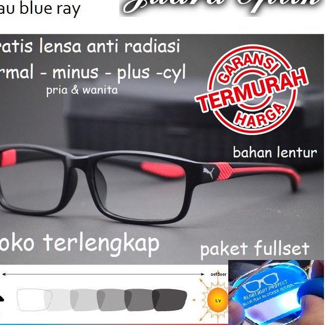 Depan GROSIR  Kacamata P 833 Minus Anti Radiasi Photocromic Bluray Fashion Pria & Wanita KACAMATA PU