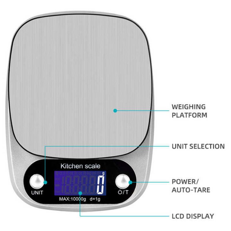 Taffware Timbangan Dapur Digital 10kg Akurasi 1g Kitchen Scale