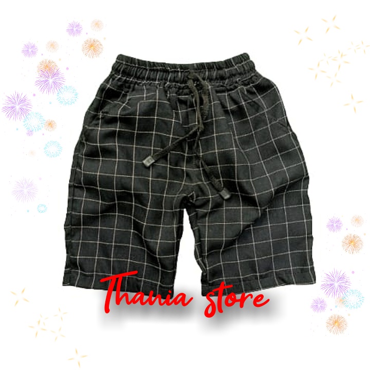 celana pendek anak kekinian tartan usia 1-13 tahun