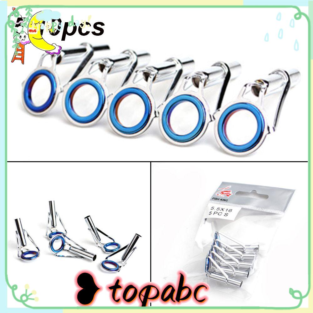 Top5/10pcs Pancing Guide Oval 1-9# Kit Reparasi Ujung Cincin O