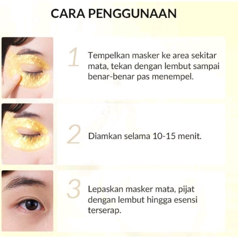 BIOAQUA 24K GOLD CAVIAR CRYSTAL EYE MASK / MASKER MATA / SERUM MATA