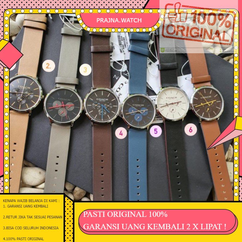 ORIGINAL JAM TANGAN WANITA CEWEK COACH WANITA ANTI AIR KULIT ORIGINAL ORI 100% TERBARU