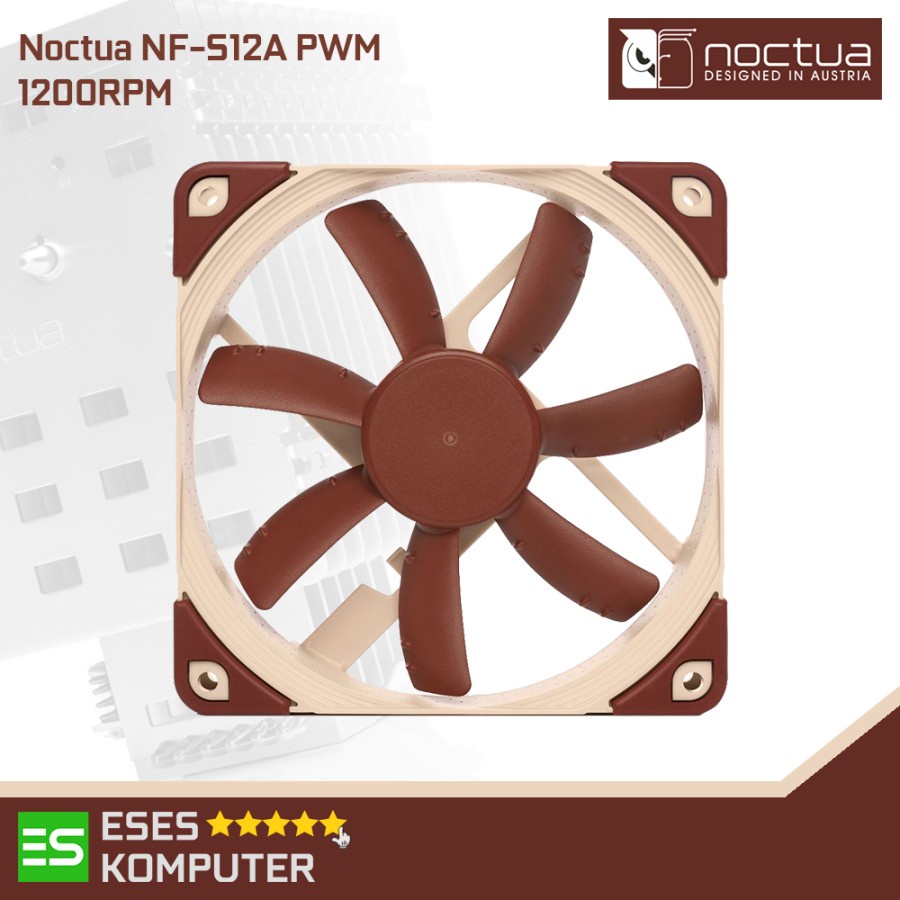 Fan Noctua NF-S12A PWM | 12CM 120MM 1200 RPM