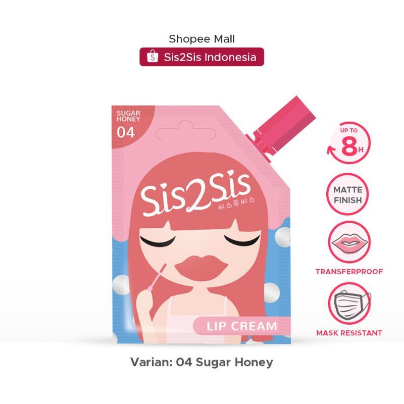 sis2sis lipcrem 04 sugar honey