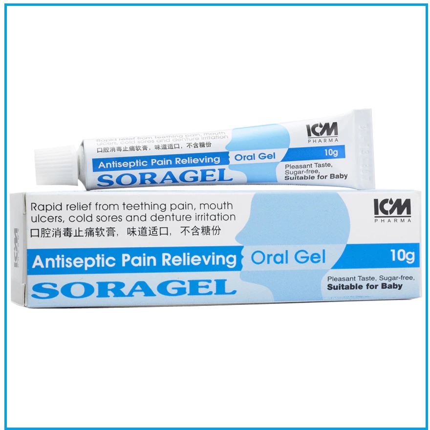 Soragel Antiseptic Oral Gel 10g Obat Sariawan/Gigi Bayi