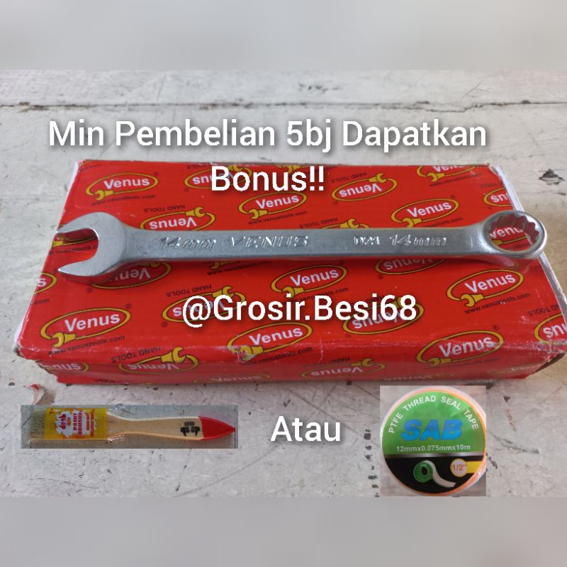 VENUS Kunci Ring Pas 14 mm Chrome Kuat Anti Karat ORIGINAL