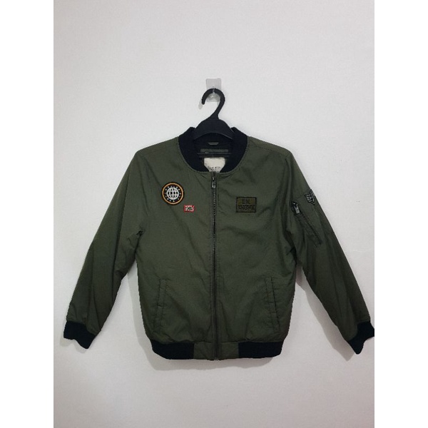 Zara Army Green Bomber Jacket