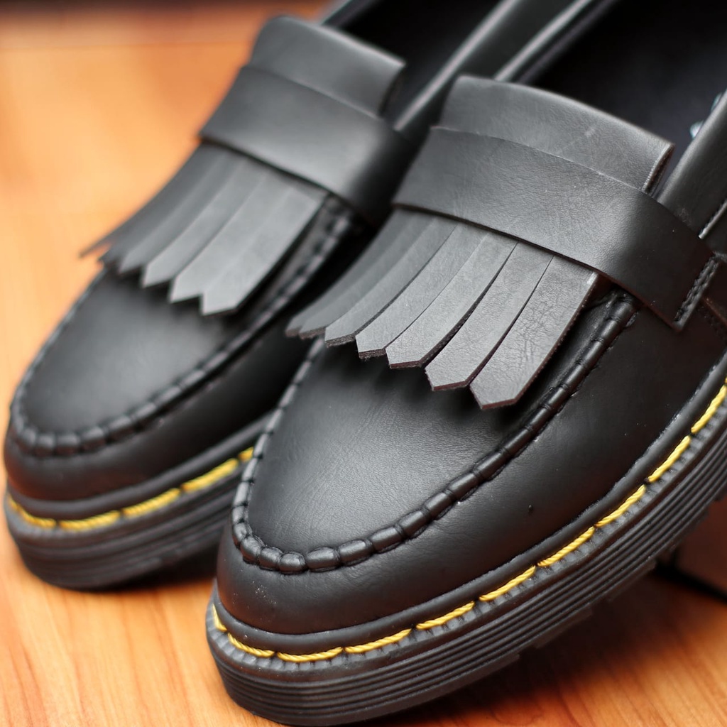 MOLK Sepatu Penny Loafer kulit hitam pria original