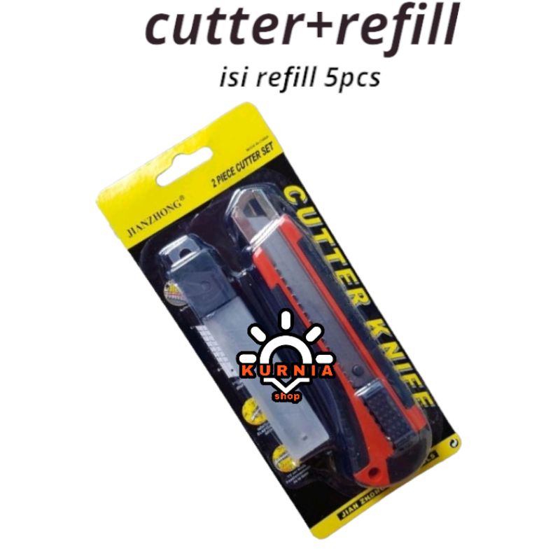 

CUTTER+REFILL KATER+ISI (5PCS) SET BESAR MURAH