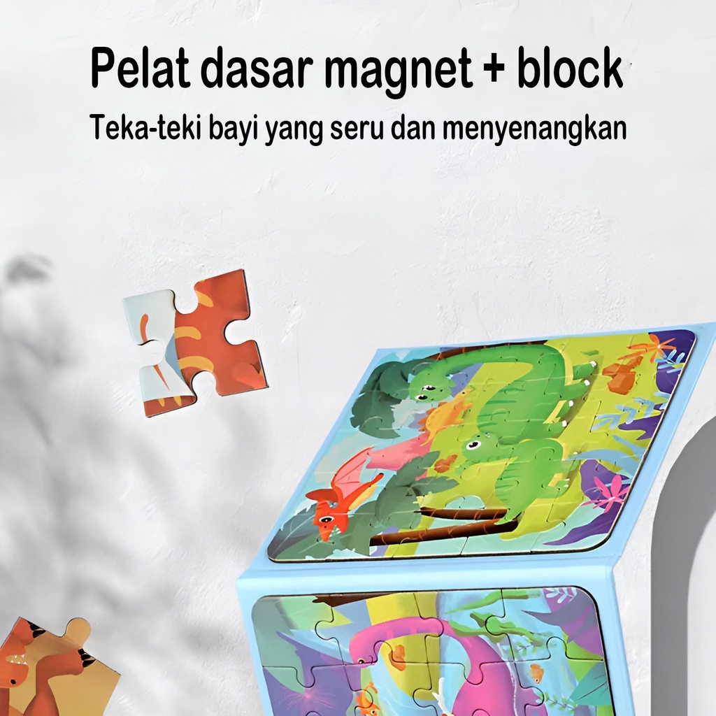 Puzzle Book Mainan Edukasi Anak 2-3-4 Tahun Laki Laki | Magnetic Leveled | Kado Ulang Tahun Anak Perempuan