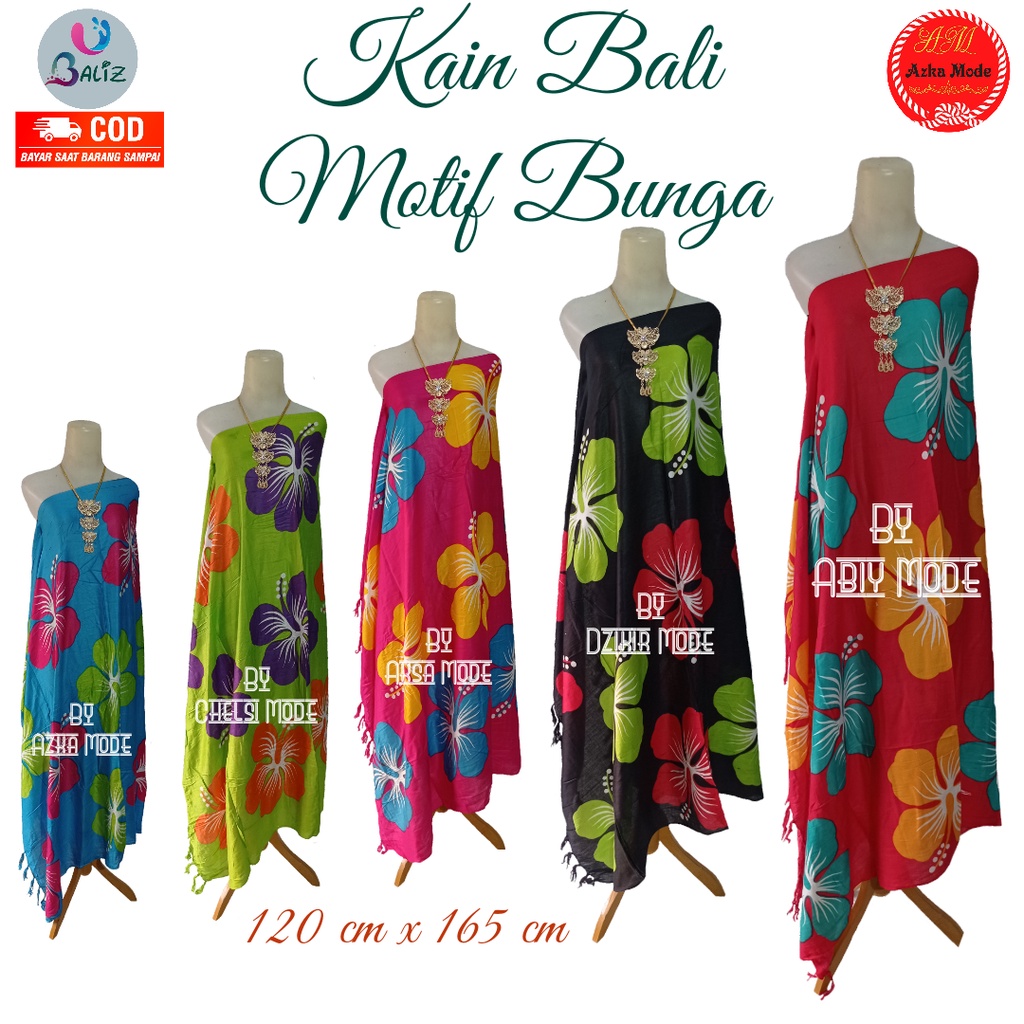 Kain Pantai Kain Bali Pantai - Kain Bali Motif New Kembang Sepatu Standar - Sarung Pantai SEMBILAN MODE - Sarung Bali - Kain Pantai - Kain Katun Jepang - Kain Untuk Hiasan Dinding - Kain Untuk Plafon Mobil Truk Dan Mobil 3/4 Lainnya