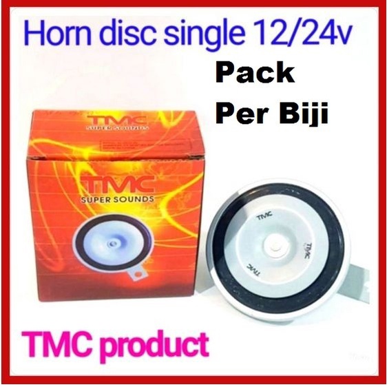 Klakson Disc TMC single engkel disk mobil motor truk bus 12 24 volt 12v 24v