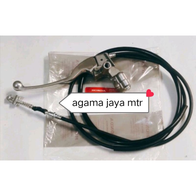 Dudukan handle rem kiri+ kabel rem belakang scoopy old, scoopy karbu