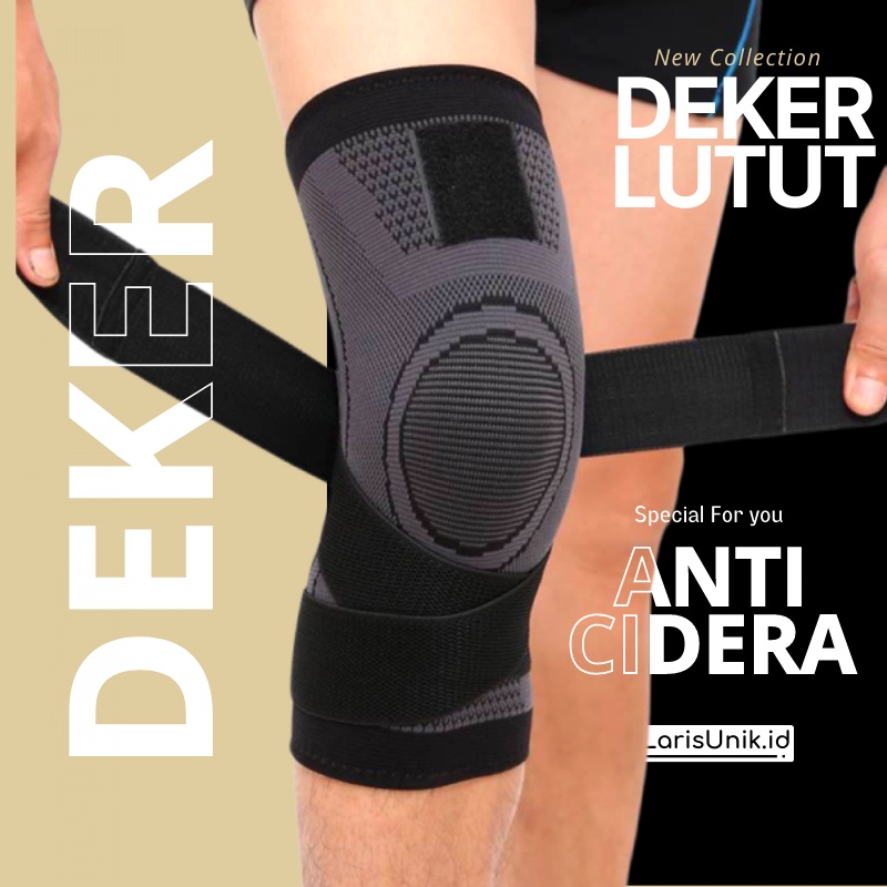 Pelindung Lutut KNEE TALI Alat Olahraga Pelindung Lutut Sakit Cedera Nyeri Saat Olahraga Deker Dekker Alat Terapi Pelindung Lutut Dengkul Olahraga Outdoor Kiper Futsal Sepak Bola Volly Voli Basket Gym Fitness Tali Perekat Tebal Premium