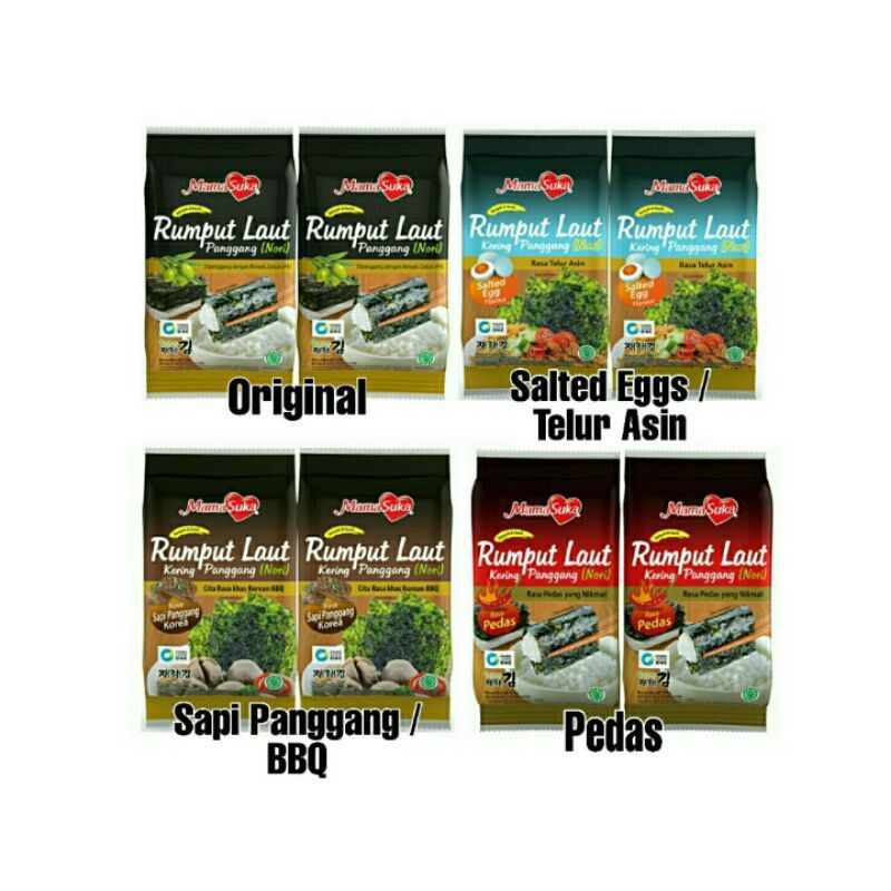 

mamasuka roasted rumput laut 2 x 4.5 gram
