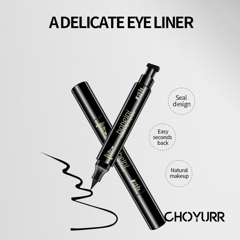 【COD】2IN1 Eyeliner Stamp Dan Styling Eyeliner Simple Buat Pemula Double Head 24 Jam Long Lasting Waterproof -CH