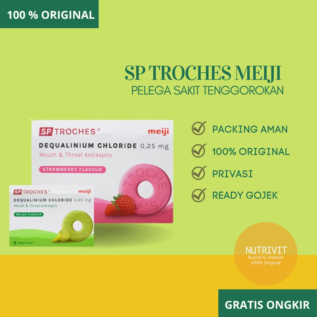 Sp Troches / Troces Meiji - Tablet Hisap Antiseptis