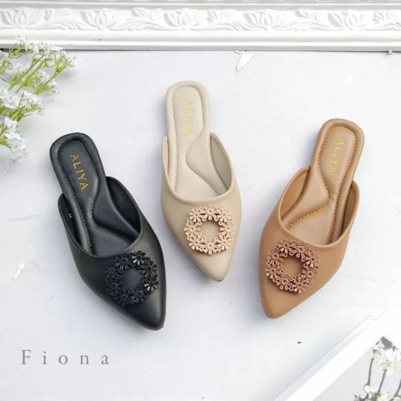 Aliyashoes Flat Mules Wanita Fiona