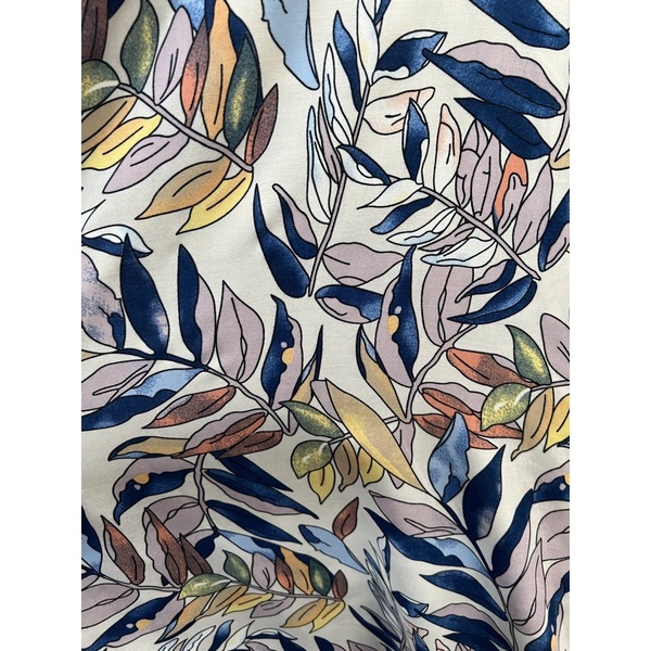 kain katun rayon viscose premium motif bunga daun best seller