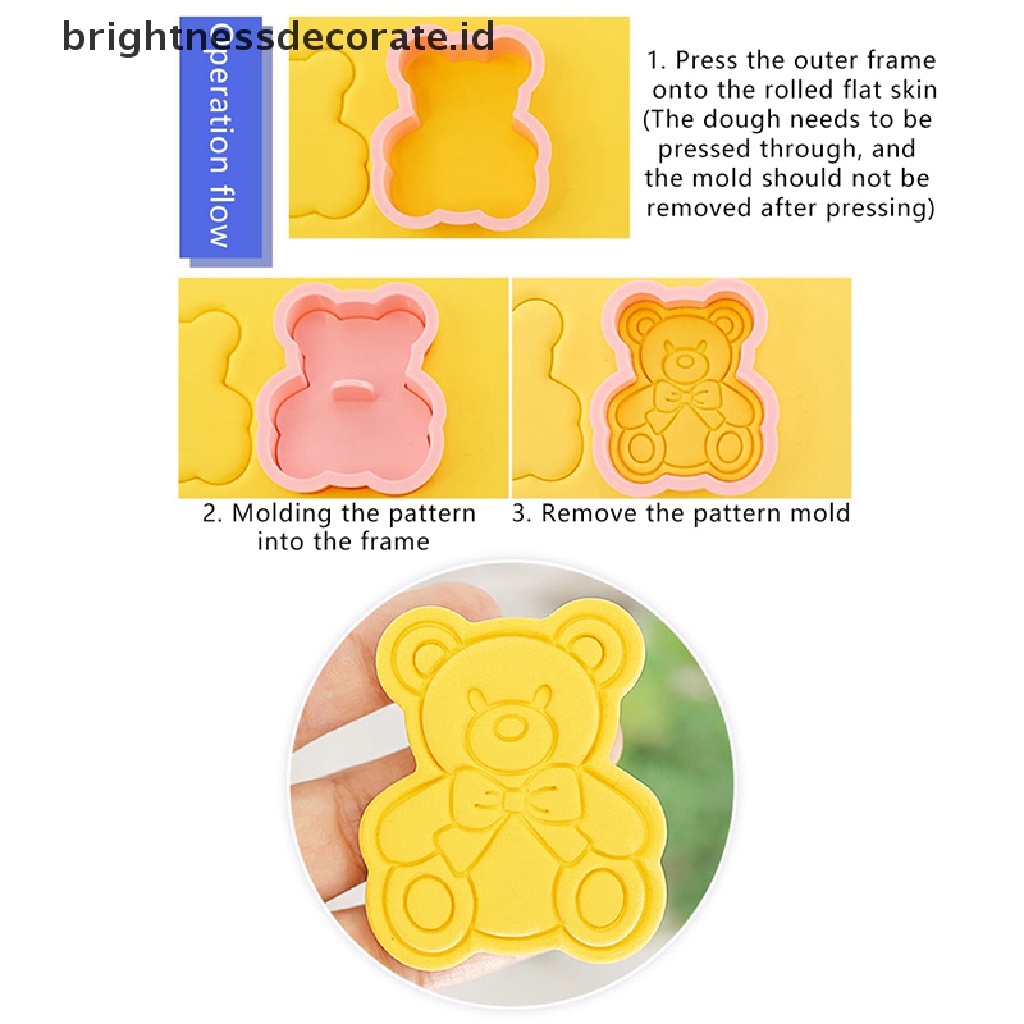 [Birth] 8pcs 3D Kartun Cookie Cutters Valenes Day Biscuit Mold DIY Fondant Decorag Untuk Ulang Tahun Pesta Pernikahan Natal Cookies [ID]