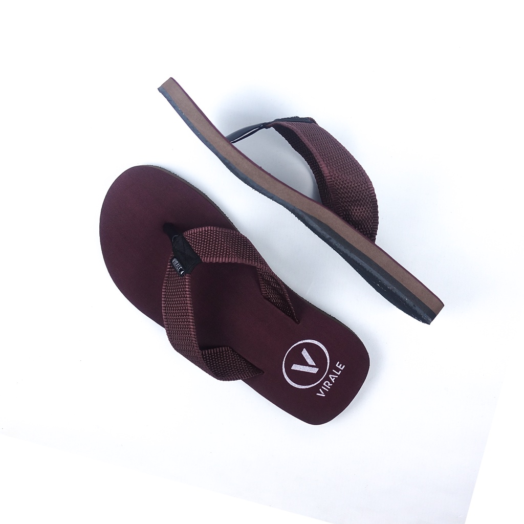 Sandal Jepit Pria - Sandal Jepit - Sandal Pria - VIRALE 201 COKLAT