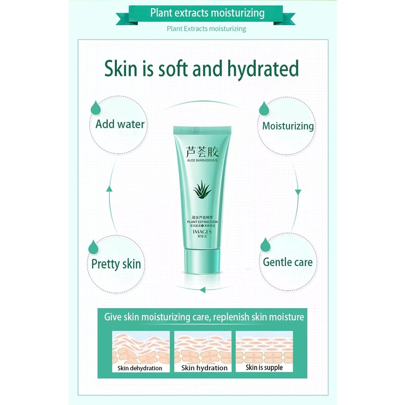 【COD】Gel lidah buaya perawatan gel lidah buaya After Sun Repair Cream 40g menghilangkan bekas jerawat memudarkan bekas luka Meringankan garis-garis halus hidrasi wajah Menyegarkan dan tidak berminyak