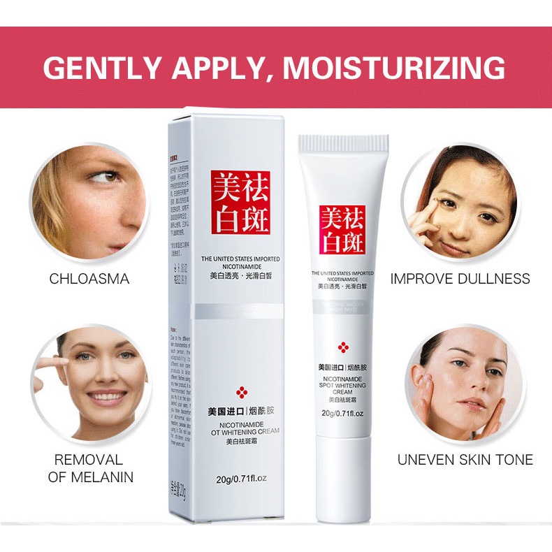 【CAN COD】Youbuy Whitening freckle cream Cream penghilang Flek hitam Krim penghilang wajah 20g Niacinamide flek hitam di wajah Pemutih penghilang Bintik Menghilangkan bintik-bintik wajah Night whitening Salep flek hitam Untuk flek hitam Krim penghilang
