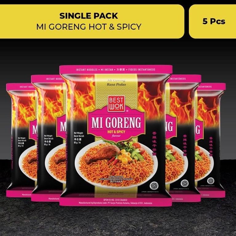 

HOT SALES E913 BEST WOK MI VIRAL, MI GORENG HOT & SPICY (5pcs) カ
