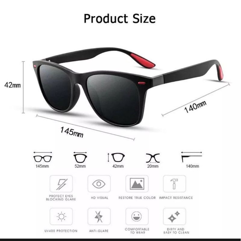 Kacamata Polarized UV400 Kacamata hitam berkendera Kacamata sport free box