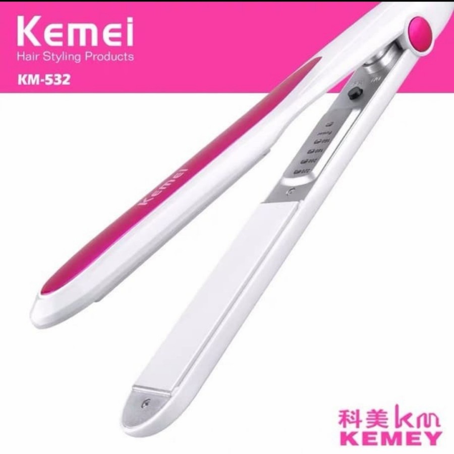 COD Alat Catok Rambut Kemei KM-532 Catokan Rambut Profesional Hair Straightener Kemei Km-532