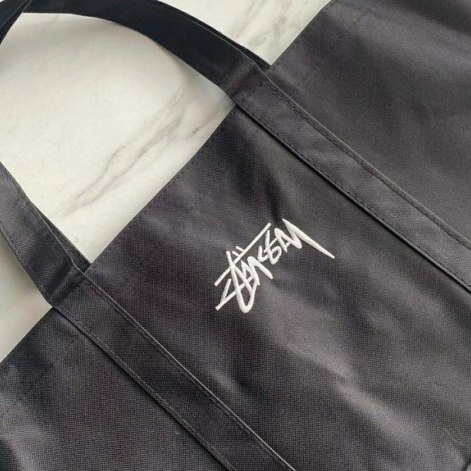 tas stussy totebag stussy appendix japan black hype branded ori import