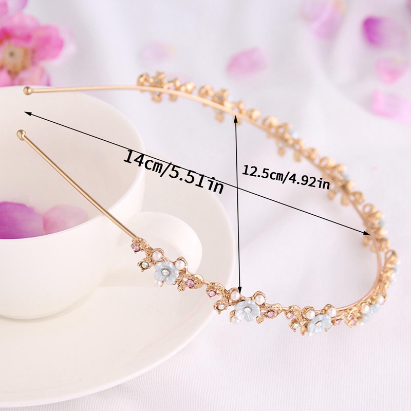 Panas Kristal Berlian Imitasi Mutiara Gelombang Hairband Wanita Pengantin Pernikahan Tiara Aksesoris Rambut Mahkota Bando Fashion Hairwear