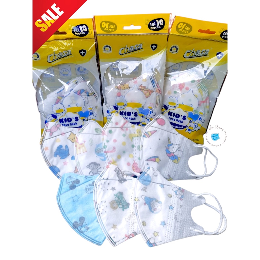 Masker Duckbill Anak 4ply Sachet isi 10pcs Best Quality Kemenkes