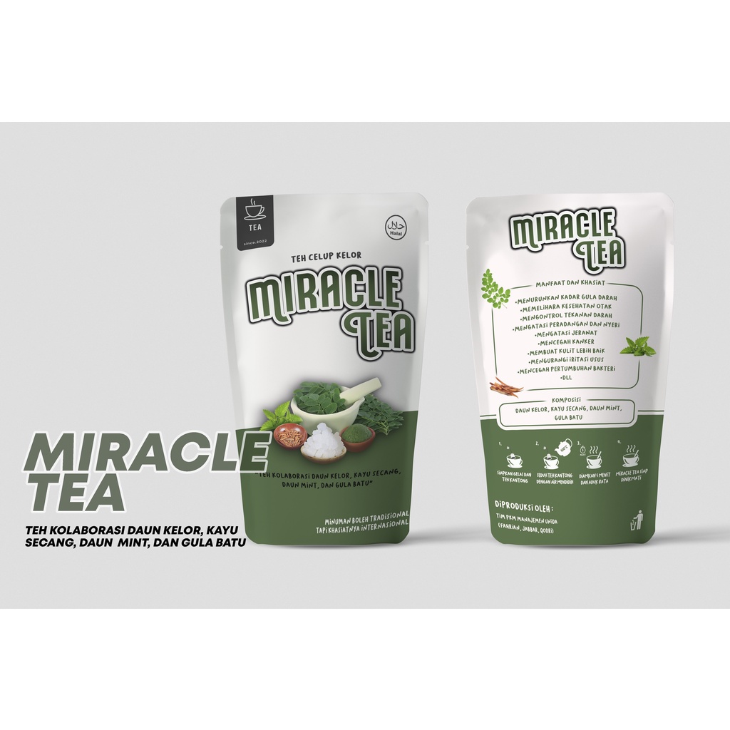 

MIRACLE TEA teh kolaborasi daun kelor, kayu secang, daun mint, dan gula batu #tehherbal #tehdaunkelor #tehtradisional