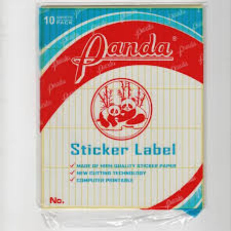 

Self Adhesive Labels / Sticker Label PANDA no.99 (-/+5mmx34mm)