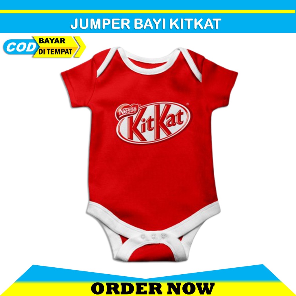 Baju Bayi Cowok 0 6 Bulan Karakter Kitkat Jumpsuit Baby Motif Unik Keren Lucu
