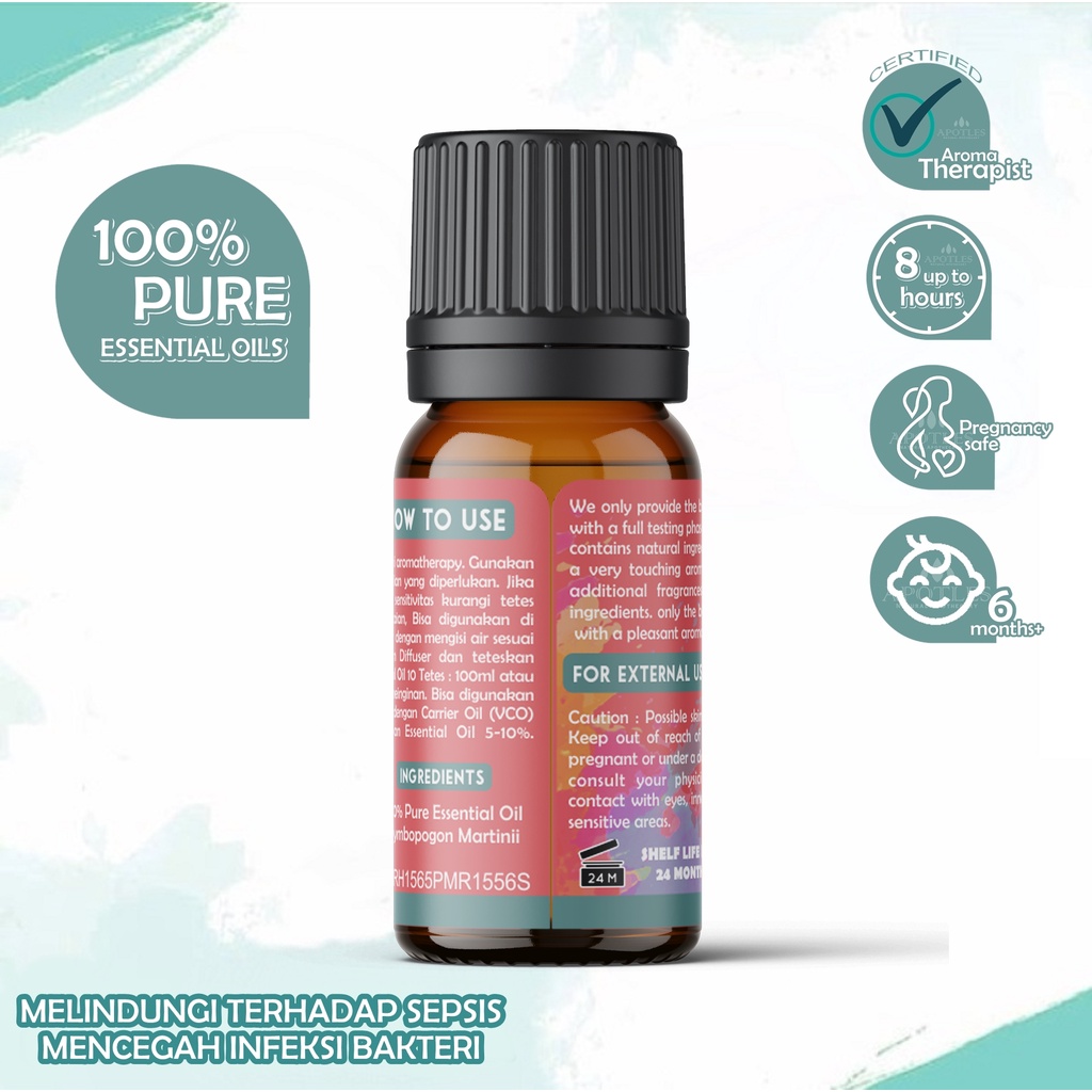 Palmarosa Essential Oil - Minyak Aromaterapi Palmarosa Murni 10ml