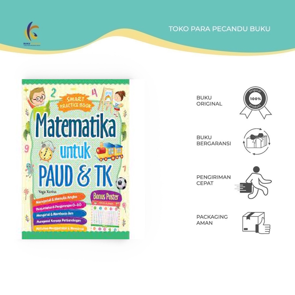 [PROMO] - Buku Smart Practice Book : Matematika Untuk Paud & TK (Plus Poster) - Buku Kaluku