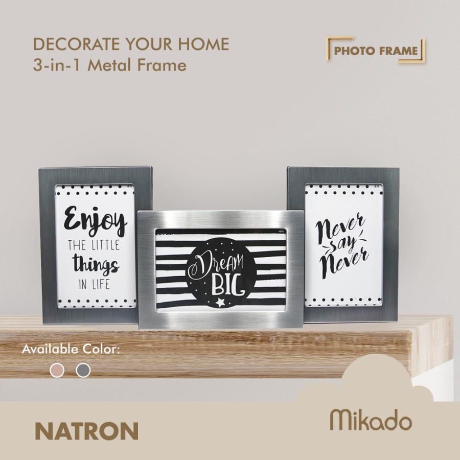 Mikado Natron Foto Frame 4R(3op) / Bingkai Foto Kolase