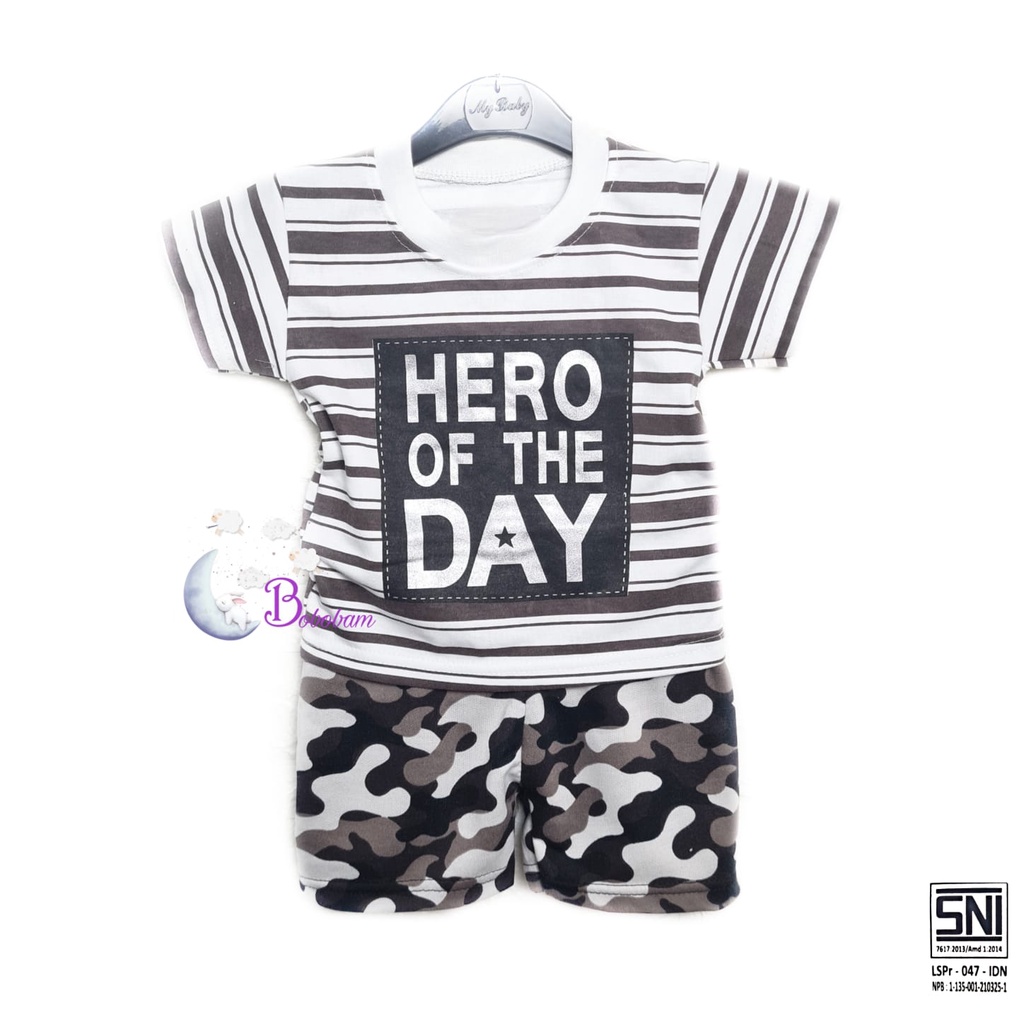 BAJU BAYI ECER CASUAL KASUAL SETELAN HERO OF THE DAY SETELAN ANAK HARGA GROSIR